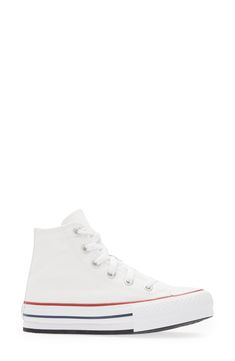 A canvas sneaker with a high-top silhouette offers ‘70s-inspired appeal and features an EVA foam platform midsole. Cushioned EVA footbed with arch support Textile upper/synthetic lining and sole Imported Converse High-top Sneakers With White Sole, Converse Canvas Platform Sneakers With Vulcanized Sole, White Canvas Platform Sneakers With Vulcanized Sole, Converse Cotton High-top Sneakers With Contrast Sole, White Converse High-top Sneakers With Rubber Toe Cap, Sporty Converse Cotton High-top Sneakers, High-top Canvas Platform Sneakers With Rubber Sole, White Canvas High-top Sneakers With Vulcanized Sole, Cotton High-top Sneakers