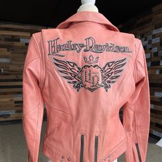 - In Great Condition - 100% Authentic - Genuine Leather - There Are Minor Sign Of Wear, Please See Pictures - Worn Only A Couple Time - Recently Just Received Professional Leather Cleaning - Fast Shipping - Retails For $500 Pink Fitted Long Sleeve Biker Jacket, Fitted Long Sleeve Pink Leather Jacket, Fitted Pink Leather Jacket For Fall, Pink Long Sleeve Biker Jacket For Work, Pink Biker Jacket For Workwear, Fitted Pink Leather Outerwear, Pink Leather Jacket For Fall, Luxury Long Sleeve Pink Outerwear, Luxury Pink Long Sleeve Outerwear