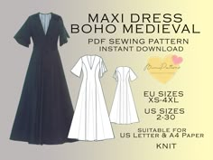 a sewing pattern for a dress with sleeves and collars is shown in the image