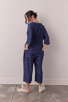 About Prodcut Introducing our Cotton Linen Blend Denim Button-Down Jumpsuit - a versatile and stylish wardrobe staple for any season. Crafted from cotton and linen, this jumpsuit offers the perfect balance of comfort and durability.Designed with a classic button-down front, this jumpsuit exudes a timeless charm while providing a flattering and adjustable fit. Experience the joy of looking effortlessly fashionable while feeling comfortable and confident in this versatile piece. Make a statement w Stylish Wardrobe, Denim Button Down, Long Jumpsuits, Cotton Linen, Wardrobe Staples, Linen Blend, Button Downs, Jumpsuit, Rompers