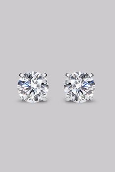 Round Diamond Stud Earrings (2ct) - APM Monaco Round Diamond Stud Earrings, Apm Monaco, Diamond Earrings Studs Round, Jewelry Diamonds, Diamond Gift, Metal Shop, Diamond Stud Earrings, Diamond Stud, 1 Carat