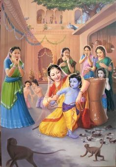 Krishna Leela Painting, Krishna With Gopis, Krishna Avatar, Radhe Krishna Wallpapers, Ganesh Chaturthi Images, Little Krishna