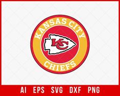 Kansas City Chiefs Logo Clipart SVG File for Cricut Maker and Silhouette Cameo Digital Download