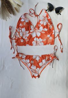 Orange Hibiscus, Tropical Aesthetic, Yellow Hibiscus, Tankini Swimsuit, Coconut Girl, Cute Swimsuits, Sweater Dress Women, Tankini Swimsuits, British Indian