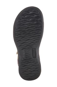 A textured footbed and lightweight sole stabilize your stride in this comfy sport sandal detailed with vibrant webbing across the adjustable straps. 1 1/4" heel; 3/4" platform Cushioned footbed Synthetic upper, lining and sole Imported Cushioned Slip-on Sport Sandals, Synthetic Slip-on Sandals For Walking, Slip-on Sport Sandals With Arch Support, Slip-on Sport Sandals With Textured Footbed For Outdoor Activities, Textured Slip-on Sport Sandals For Outdoor Activities, Comfortable Sport Sandals With Round Toe, Textured Footbed Slip-on Sport Sandals For Outdoor Activities, Open Toe Synthetic Sport Sandals For Walking, Textured Footbed Sport Sandals For Outdoor Activities