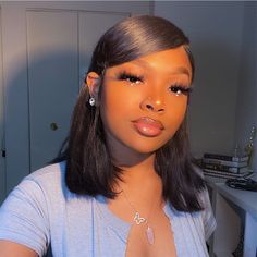 Human Hair Bob Wigs, Lace Frontal Bob, Hairstyle Idea, Quick Natural Hair Styles, Hairdos For Curly Hair, Hair Bob, Natural Hair Styles Easy, Wigs For Women