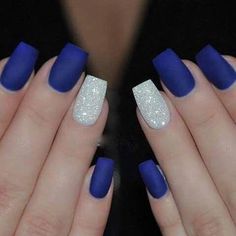 Nexgen Nails, Blue And White Nails, Blue Gel, Colorful Nails, Wedding Nail