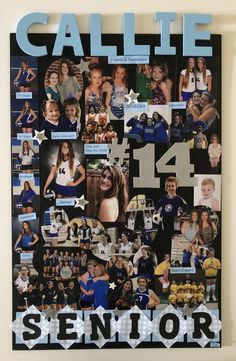 a collage of photos with the word senior written on it