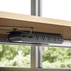 Angus mounts below the work surface to provide AC and DC power with plug-and-play connectivity and superior cord management. Choose from three sizes of models that feature up to eight AC receptacles and two optional DC jacks. The best part? It can power your entire desktop with only one cord to the wall—making it perfect for use with mobile or adjustable-height workstations. Finish Black AC Receptacles 120V; 15A DC Jacks (option) 24W; up to 200W Certifications UL listed; TAA California residents Information on Prop 65 Additional configurations and options are available. To order, please contact Inside Sales for more information at 800.544.4899. Hide Electrical Cords, Under Shelf Lighting, Inside Sales, Height Adjustable Workstation, Home Studio Ideas, Computer Desk Setup, Closet Design Layout, Hide Wires, Living Room Furniture Arrangement