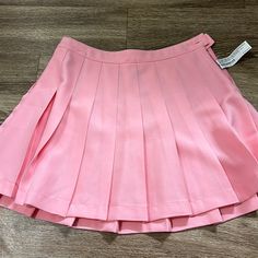 Forever 21 Pink Pleated Skirt Never Worn Before And In Perfect Condition Preppy High Waist Mini Skirt For Spring, Preppy High Waist Spring Skirt, Preppy High-waist Skirt For Spring, High Waist Spring Skirt In Preppy Style, High Waist Preppy Skirt For Spring, High Waist Lined Skort By Forever 21, High Waist Lined Skort From Forever 21, Forever 21 High Waist Lined Skort, Forever 21 Relaxed Mini Skirt For Spring