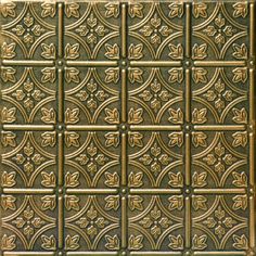 an antique brass tin ceiling tile pattern