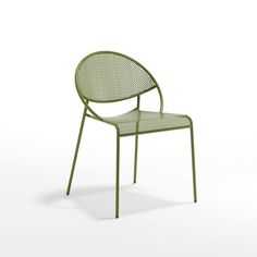 a green chair on a white background