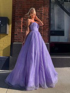 Purple A line tulle long prom dress, purple tulle evening dress,PD22574 on Storenvy Sweet 13, Prom Dress Purple, Tulle Long Prom Dress, Purple Tulle, Cheap Prom Dresses Long, Spaghetti Strap Prom Dress, Tulle Evening Dress, Evening Dress Floor Length, Cute Prom Dresses