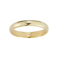 Simple, yet elegant, this Sunkissed Sterling ring offers timeless style. Simple, yet elegant, this Sunkissed Sterling ring offers timeless style. Metal: sterling silver Packaging: pouch Plating: 14k gold Width: 3 mm Finish: polished Size: 6. Gender: female. Age Group: adult. Material: Gold Over Sterling. Classic Marriage Rings With Band Shape, Elegant Formal Band Rings, Classic Stackable Band Rings, Classic Stackable Marriage Rings, Gold Stackable Formal Rings, Gold Stackable Band Rings For Formal Occasions, Elegant Polished Band Ring, Classic Adjustable Band Rings, Classic Adjustable Stackable Rings For Formal Occasions