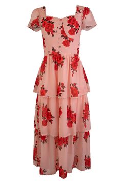 Roses are Red Dress – Ivy City Co Red Rose Dress, Mid Size Fashion, Valentines Day Dresses, City Woman, Roses Are Red, Midi Length Skirts, Design Competitions, Rose Dress, Tier Skirt