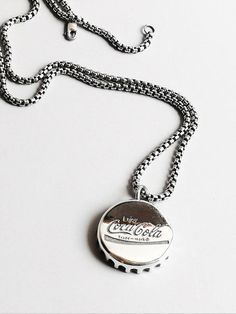 Color: SilverSize: One SizeComposition: AlloyLength: 60MStyle: Casual Engraved Pendant, Crop Top Dress, Letter Pendant Necklace, Vintage Bottle, Yellow Lace, Necklace Online, Letter Pendants, Womens Size Chart, Bottle Cap