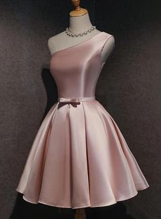 Homecoming Dresses Knee Length, One Shoulder Homecoming Dress, Knee Length Prom Dress, Pink Homecoming Dress, Dresses Tight, Dress Knee Length