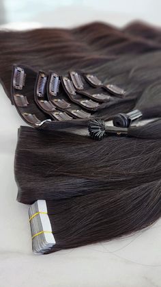 Naturally beautiful! ✨  Our natural color is a dark brown shade that is very elegant, shiny, silk and smooth.   Available in all extensions methods.   📞 (305)305-8862 🌐 rhair.net  #cliphair #brunnete #shinyhair #gorgeoushair #cliponextensions #volumehairextensions #weftextensions #keratinextensions  #invisitapeextensions Keratin Extensions, Hair Care Growth, Extensions Hair, Brown Shade, Hair Studio, Hair Quality