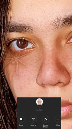 a close up of a person with freckles on their face