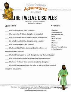 the bible worksheet with answers for children to learn how to read it and what is