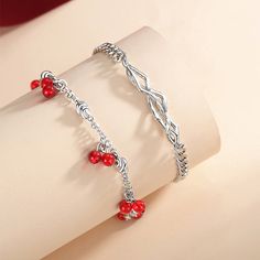 Fashion Element: Red Beans Style: New Chinese Style Modern Mom, New Chinese Style, Red Beans, New Chinese, Gift For Boyfriend, Earrings Collection, Chinese Style, Ring Necklace, Womens Bracelets