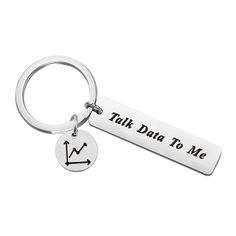 PRICES MAY VARY. ❤Data Scientist Gifts-“Talk Data To Me”.Axis of coordinates design is perfect for a coder or computer geek who loves to analyze information. ❤Material: High Quality Stainless Steel，it is lead free and nickel free,hypoallergenic, it doesn’t rust, change color or tarnish. ❤Measurement: 50mm(1.97inch)*12mm(0.47inch). TIPS:manual measuring permissible error. ❤Data Analyst key chain make great science nerd gifts for a tech scientist who computes large spreadsheets of data analysis. ❤ Data Analyst Quotes, Gifts For Computer Science Majors, Computer Humor Tech Support, Gifts For A Boyfriend, Programming Humor Meme, Keychain Funny, Computer Tech Memes, Scientist Gifts, Gifts For Programmers