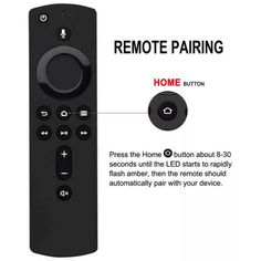 the remote control is labeled with instructions on how to use it