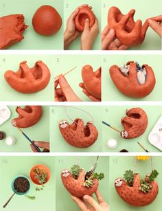 step by step instructions on how to make clay animals