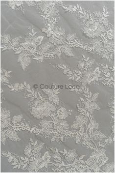 High quality embroidered bridal lace fabric with floral pattern.  ❀❀ CHARACTERISTICS ❀❀ Color: off-white Yarn: Rayon Mesh: Nylon tulle base Sequins: Yes Beads: NO Cording: Yes ❀❀ MEASUREMENTS ❀❀  Listed per- 1 yards (yds) / 91,44 cm (0,91 Meter) - if you order more than 1yds, you'll get the lace in one continuous full piece.  Width of embroidery // Width of full tulle: 130-144cm // 51.1" - 56.6" ❀❀ SAMPLE SWATCHES❀❀ If you want to check the color and quality, you can order a swatch here (READ DE Beige Lace Fabric With Floral Embroidery, Wedding Embroidered Cream Fabric With Delicate Lace, Cream Lace Fabric With Floral Embroidery, Off White Floral Embroidered Lace Fabric, Off White Lace Fabric With Floral Embroidery, Beige Lace Embroidered Fabric For Wedding, Cream Embroidered Fabric With Scalloped Lace For Wedding, Cream Scalloped Lace Embroidered Fabric For Wedding, Floral Lace Fabric