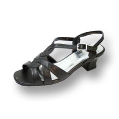 PEERAGE Monica women's extra wide width leather sandal. This ladies' 1.5" low-heel slingback has an all leather body with an open shank of intertwined straps for relaxed comfort. Features: Extra Wide (E) Leather Rubber Sole 1.5" Low-Heel Slingback with Adjustable Buckle Maximum Traction Outsole Questions? Contact Us Anytime Wide Width Heels, Low Heel Sandals, Wide Width Shoes, Low Heel Shoes, Slingback Heel, Wide Boots, Slingback Sandal, High Heel Pumps, Beautiful Shoes