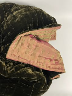 a large black and pink piece of fabric