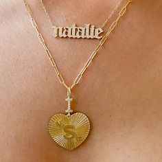 "This unique personalized old english font single name cut-out necklace is composed of 14K solid gold and beautifully finished with pavé set genuine GVs1 quality natural real Diamonds covering the entire surface. This pendant is complemented by a durable 14K solid gold adjustable 16 to 18 inch chain. NOTE: The item will be made in the exact casing of the characters entered. Please be mindful of this detail when providing the customization desired. * This item can be purchased as a charm alone wi 14k Gold Nameplate Necklace With Initials, 14k Gold Monogram Name Necklace, 14k Gold Monogram Name Necklace For Personalized Gift, 14k Gold Initials Name Necklace For Personalized Gift, Personalized Monogram 14k Gold Name Necklace, Luxury Personalized Initial Pendant Name Necklace, Classic Nameplate Necklace With Initials, 14k Gold Custom Name Necklace With Initial Pendant, 14k Gold Custom Name Initial Pendant Necklace