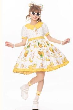 Fabric: Polyester Style types: Sweet Lolita Season: Spring, Summer, Autumn, Winter Include: Dress*1 (Any of the accessory is not included.) Process Time: Could be shipped out in 30-40 days. Size (IN) Bust Waist Sleeve Length Shoulder Width Length S 33.46 31.50 8.66 12.99 33.46 M 35.04 33.07 9.06 13.39 33.86 L 36.61 34.65 9.45 13.78 34.25 XL 38.19 36.22 9.84 14.57 35.04 Size (CM) Bust Waist Sleeve Length Shoulder Width Length S 85 80 22 33 85 M 89 84 23 34 86 L 93 88 24 35 87 XL 97 92 25 37 89 Doll Customizing, Duck Dress, Style Types, Duck Print, Op Dress, Spring Summer Autumn Winter, Beige Dress, Pose References, Outfit Design