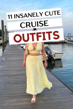 Looking for cruise outfit ideas? This post shows you exactly what to wear to a cruise including formal outfits and casual outfits. These cute cruise outfit ideas are great for the Caribbean and also for the summer too. Embarkation Day Outfit 2023, What To Wear On A Carnival Cruise, Nautical Themed Party Outfit Women, Cruise In December Outfits, Yacht Attire Women, Rich Coastal Aesthetic Outfits, Cruise Inspo Outfits, Things To Wear On A Cruise, What To Wear On A Cruise To Mexico