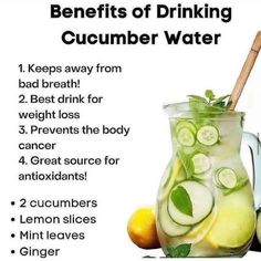 Cucumber Benefits, Smoothie Diet Challenge, Cucumber Water, Fat Burning Smoothies, Healthy Juice Recipes, Diet Challenge, Good Smoothies, Healthy Drinks Recipes, Water Recipes