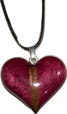 Handmade Mahogany Necklace For Gift, Brown Heart-shaped Necklace For Gift, Heart-shaped Brown Necklace For Gift, Valentine's Day Brown Heart Necklace, Brown Heart-shaped Necklace For Valentine's Day, Valentine's Day Heart-shaped Brown Necklace, Brown Heart Necklace For Valentine's Day, Brown Heart Pendant Necklace For Valentine's Day, Brown Necklace With Heart Charm For Gift