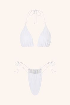 White Side Tie Bikini Briefs | Gooseberry – Gooseberry Intimates Vacation Beachwear With Tie-side Bottom, White Swimwear With Side Ties For Pool, White Side Ties Swimwear For Pool, White Side-tie Swimwear For Pool, White Tie-side Bottom Swimwear For Vacation, White Swimwear With Side Ties For The Beach, White Tie-side Swimwear For Vacation, White Triangle Top Swimwear With String Tie, White String Tie Swimwear For Beach Season