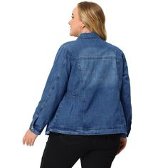 Elevate your style with the Agnes Orinda Women's Plus Size Classic Denim Jacket. This chic piece is a must-have for any fashion-forward wardrobe.

- **Size:** 1X
- **Color:** Denim Blue
- **Material:** Denim
- **Gender:** Female
- **Age Group:** Adult
- **Closure Type:** Button-down
- **Sleeve Length:** Long Sleeve

Crafted from high-quality denim, this jacket offers both comfort and durability. The button-down closure ensures a secure and adjustable fit, while the long sleeves provide added war Trendy Denim Blue Utility Jacket For Fall, Chic Blue Relaxed Fit Denim Jacket, Trendy Denim Blue Spring Utility Jacket, Spring Denim Utility Jacket In Dark Wash, Spring Dark Wash Denim Utility Jacket, Washed Blue Denim Jacket For Fall, Dark Wash Denim Utility Jacket For Spring, Washed Blue Denim Jacket For Fall Day Out, Fall Washed Blue Denim Jacket For Day Out