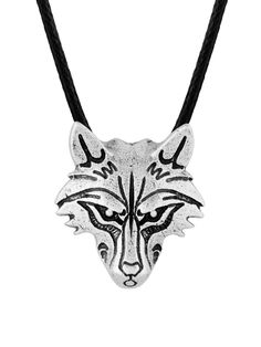 PRICES MAY VARY. Features a meticulously crafted wolf head pendant, symbolizing strength, independence, and a deep connection with instincts Made from high-quality zinc alloy with an antique silver finish, meticulously crafted with intricate details Measures about 1.18 x 1.06 inches (3 x 2.7 cm) and arrives ready to wear on a 19.7 inch (50 cm) faux leather cord A stunning piece of wolf jewelry that makes a wonderful Valentine's Day, Christmas, birthday, or anniversary gift 100% customer satisfac Sterling Silver Wolf Design Necklace As Gift, Sterling Silver Necklace With Wolf Design For Gift, Silver Necklace With Wolf Design Round Pendant, Wolf Jewelry Necklaces, Sterling Silver Wolf Necklace, Wolf Necklace, Wolf Jewelry, Wolf Head, Alpha Male