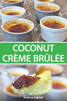 this is an image of coconut creme brulee