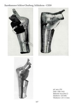 an old silver object is shown in three different pictures, including the foot and arm