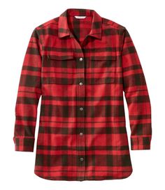 A new twist on an iconic favorite. This overshirt features our authentic chamois-shirt fabric in heritage plaids and an oversized style just right for layering. Relaxed Fit: Our most generous fit sits farthest from the body. Falls at low hip. 7. 5 oz. cotton flannel. Machine wash and dry. Full snap-front placket. Heritage chest pockets. Curved split hem with rounded side slits. Imported. Fit: Relaxed | Women's Signature Chamois Shirt, Snap-Front Plaid, Flannel Chamois Shirt, Fiery Red, Oversized Style, Split Hem, Cotton Flannel, Women's Plaid Shirt, Amazing Women, Top Shirt, Shirts Tops