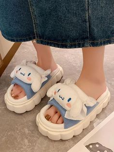 Kawaii Sanrio Home Slippers Hello Kitty Plush Cotton Indoor Bathroom Women 2023 Summer Beach Anti-sli Shoes Kuromi Flip Flops - Brand My Case Cute Eva Slide Sandals, Cute Slide Sandals In Eva, Cute Slide Sandals With Eva Material, Cute Closed Toe Summer Slippers, Cute Non-slip Slippers For Spring, Cute Non-slip Spring Slippers, Cute Closed Toe Beach Slippers, Cute Slip-on Eva Sandals, Cute Slip-on Slippers For Summer