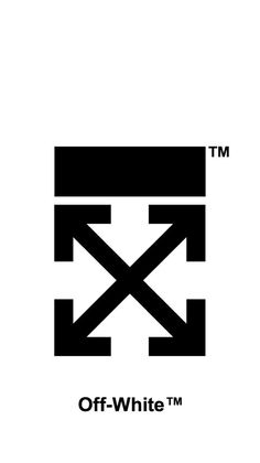 the off - white logo is shown in black and white, with an x on it