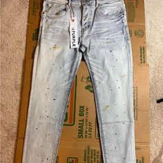 Brand New Never Worn Never Tried On Purple Jeans Purple Brand Jeans, H&m Men, Blue Jeans Mens, Purple Jeans, J Black, Pacsun Jeans, Dungaree Jeans, Baroque Fashion, Khaki Color