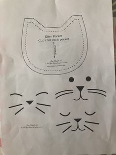 a paper bag with an image of a cat's face on it