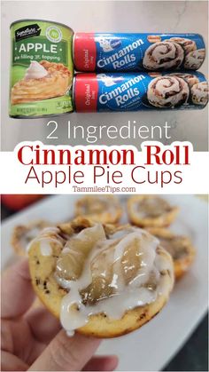 cinnamon roll apple pie cups are an easy dessert recipe that is perfect for fall and winter