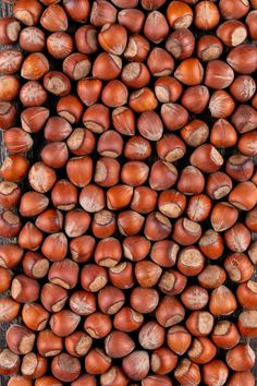 an arrangement of nuts arranged on top of each other