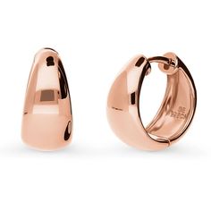 These dome petite huggie earrings' refined simplicity in the romantic rose gold hue makes it the perfect polished accessory. They are mini in size, perfect for people with small earlobes. Crafted with sterling silver, rose gold flashed, stamped 925. Earrings measure 0.3" in width, 0.55" in diameter. Hinged snap backs. 925 Earrings, Cubic Zirconia Hoop Earrings, Fake Diamond, Medium Hoop Earrings, Jewelry Education, Jewellery Inspiration, Back Jewelry, Large Hoop Earrings, Inspired Jewelry