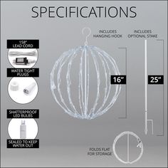 the instructions for how to make a hanging ball ornament from scratchsticks